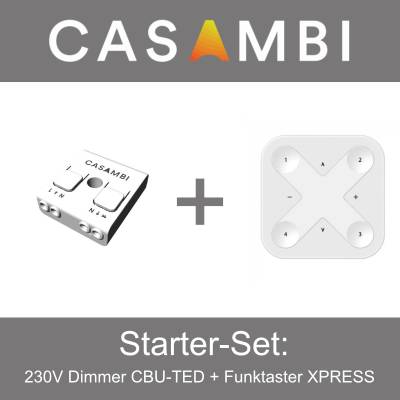 Casambi Starter-Set - 230V Dimmer + Funk-Taster